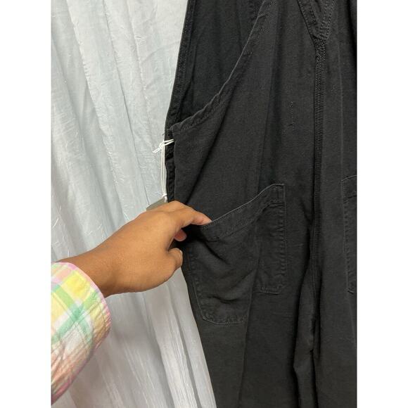 Everlane Womens The Canvas Overalls Black Size 2 Relaxed Utility Workwear NWT - Picture 12 of 13